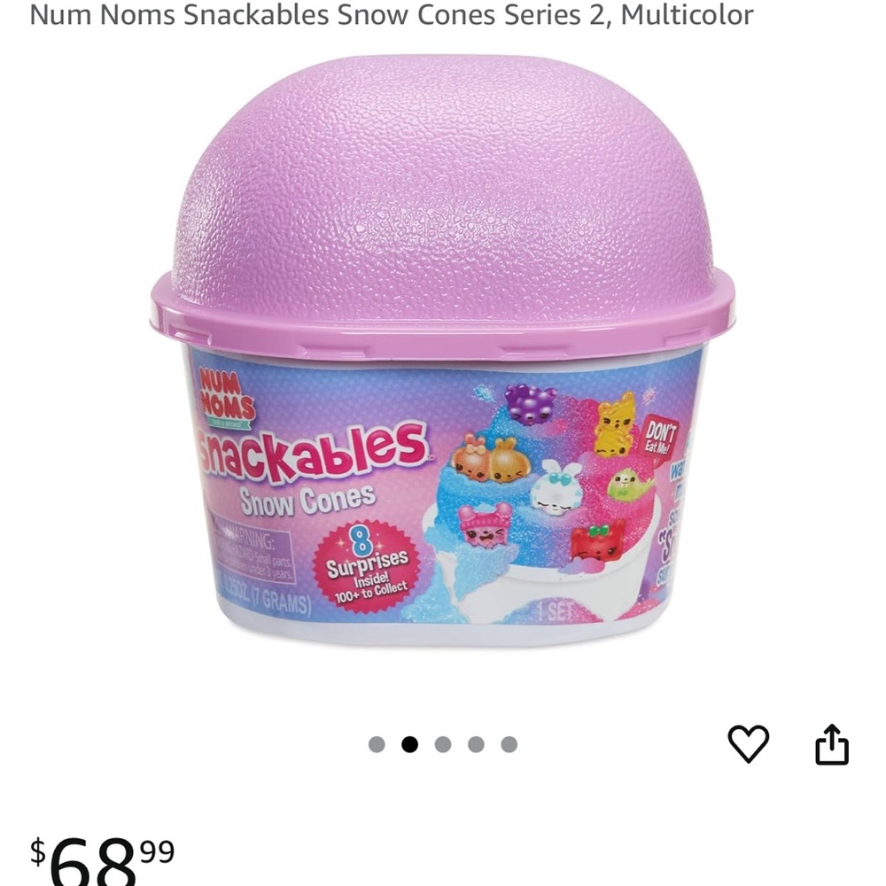 Num noms series 2 Snackables Snow Cones - Pink - Picture 7 of 10